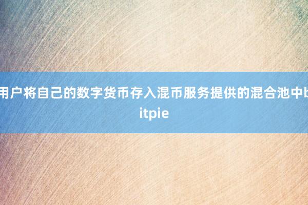 用户将自己的数字货币存入混币服务提供的混合池中bitpie