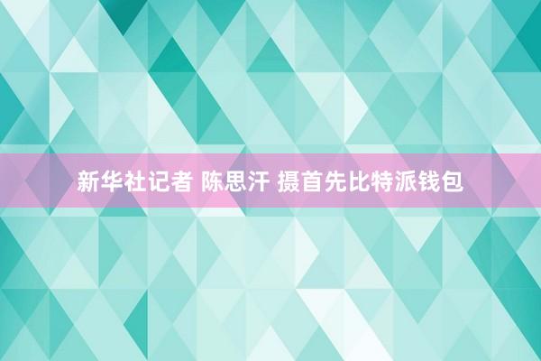 新华社记者 陈思汗 摄首先比特派钱包